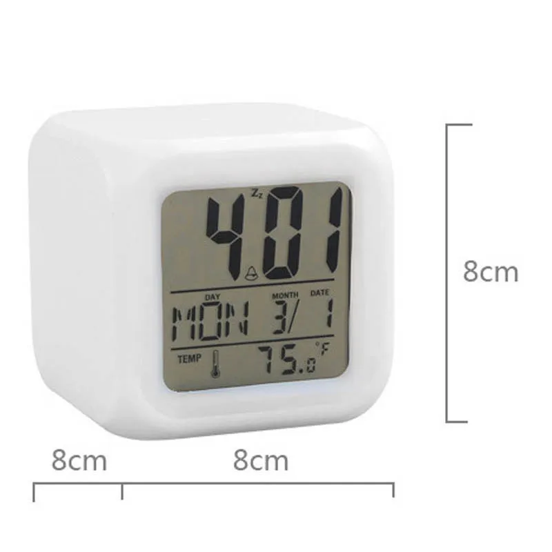 Цифровые часы-будильник светящиеся творческие мини-часы для девочек 7 цветов