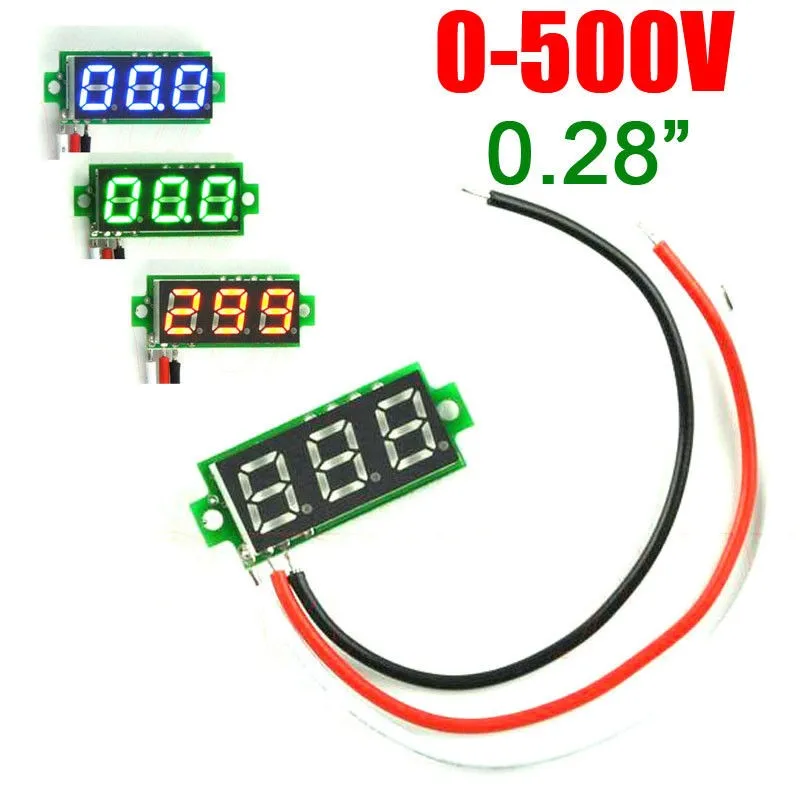 DYKB мини 0 28 дюйма DC 0-500 В Цифровой вольтметр Мини светодиодный дисплей Панель