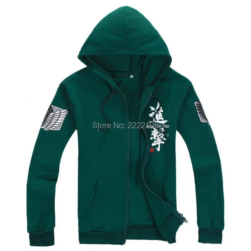 Cheap Anime Shingeki No Kyojin Attack On Titan Cosplay Costume Jacket Scratched Velvet Casual Hoodies Sweatshirt ForUnisex | Тематическая