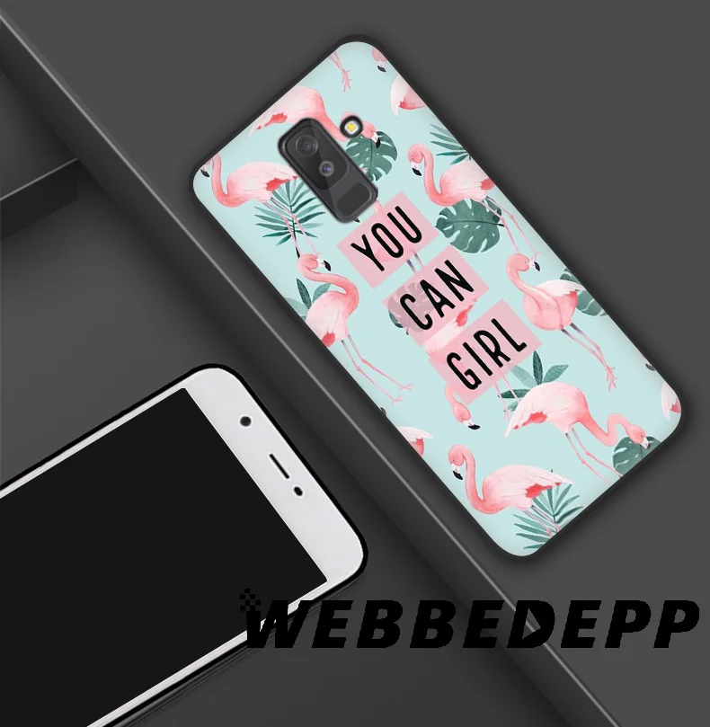 WEBBEDEPP Розовый Красный Фламинго Мягкий силиконовый чехол для Samsung Galaxy A9 A8 A7 A6 Plus 2018