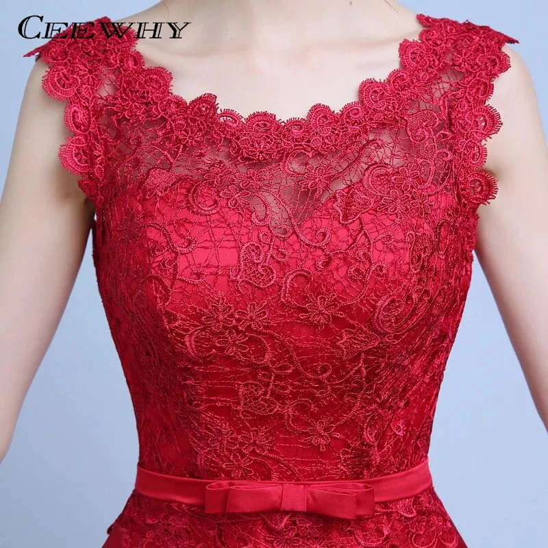 CEEWHY элегантные кружевные вечерние платья а-силуэта с вышивкой Длинные Роскошные