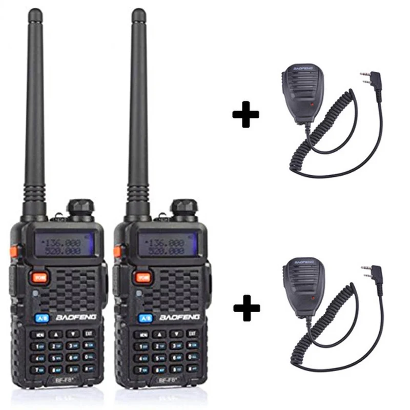 Add 2 mic speakers baofeng BF-F8+ cb комплект рация 2 шт 10 км автомобильная портативная рации ham радиостанция трансивер baufeng двухдиновая магнитола радиостанции boafeng радиолюбитель двухдиапазонная uhf vhf стационарная радиолюбитель - Цвет: Add 2 mic speakers
