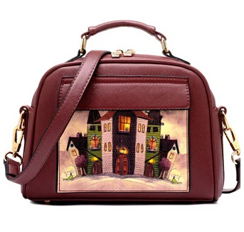 small red handbag Летящие птицы! Женская кожаная сумка известных брендов, женские сумки-мессенджеры, женская сумка-мешок, высокое качество, женская сумка LS8235fb - Цвет: small red handbag