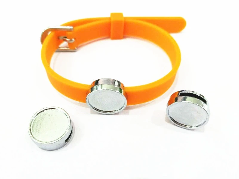 10 шт. 8 мм Серебристые гладкие подвески-слайды женские браслеты ремни для ремня