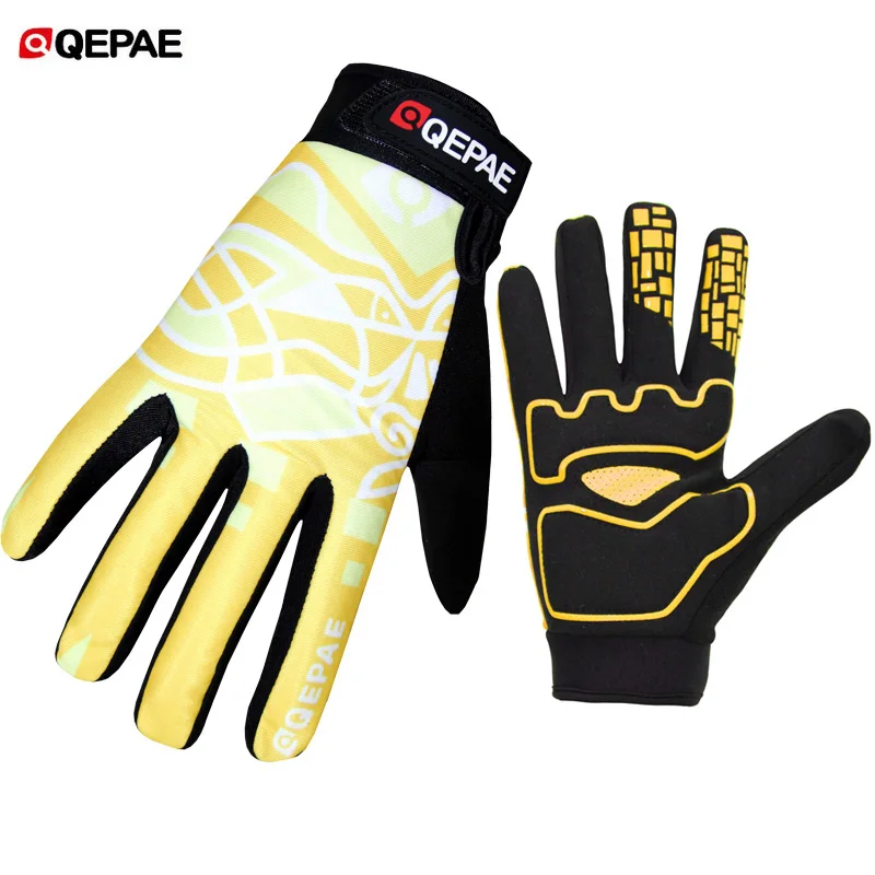 Qepae мужчины женщины велоспорт перчатки спорт на открытом воздухе windstopper mtb