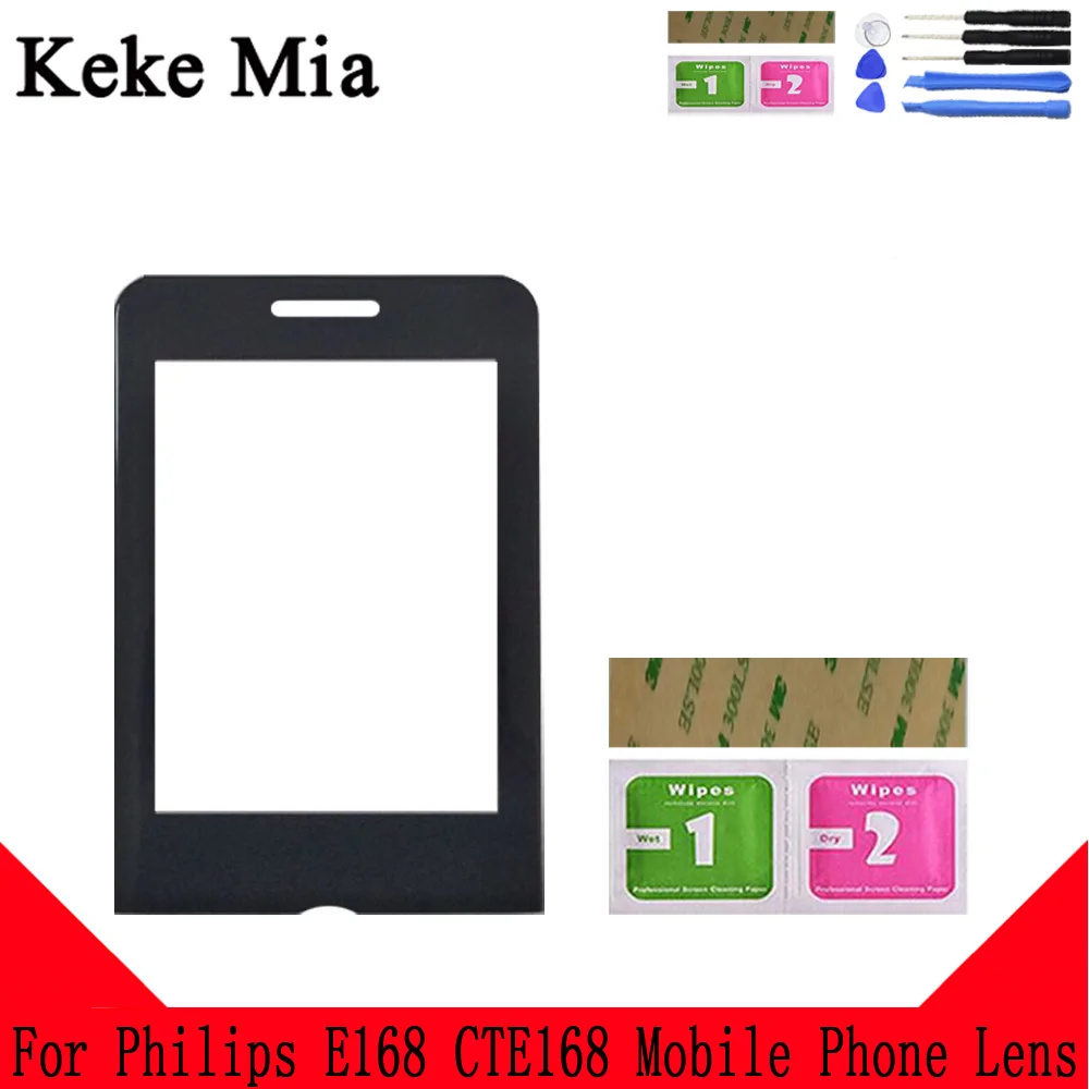 Keke Миа объектив мобильного телефона для Philips Xenium E168 E 168 Передняя панель объектив не стекло сенсорный экран с бесплатным клеем+ салфетки