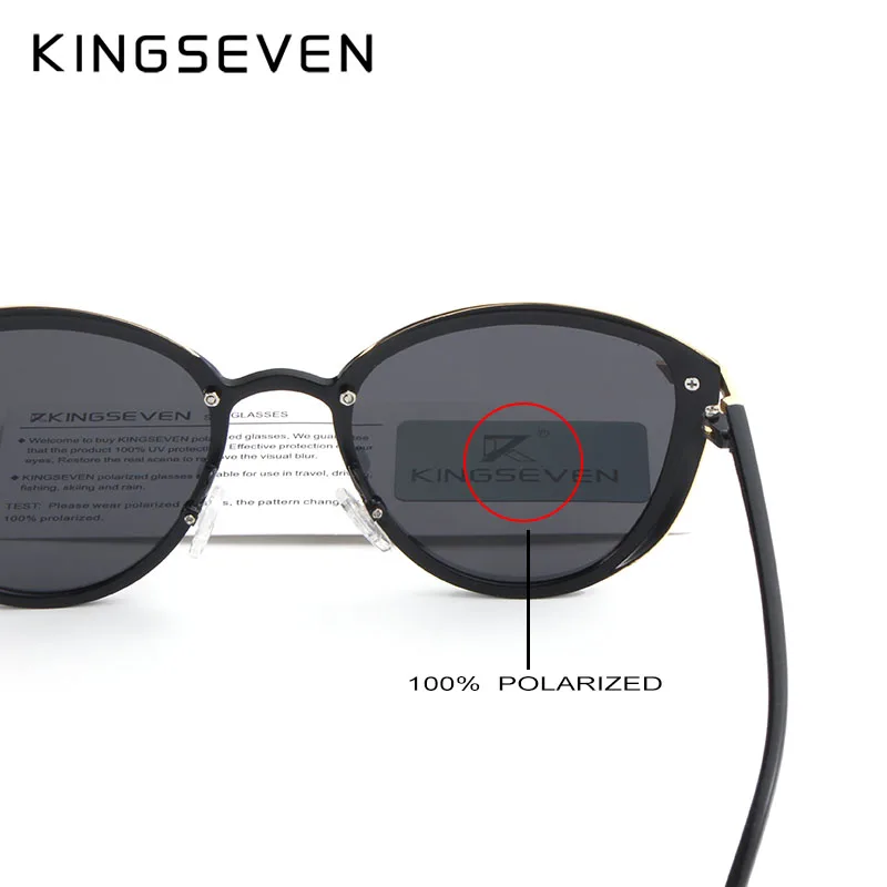 KINGSEVEN кошачий глаз солнцезащитные очки женские поляризованные Модные