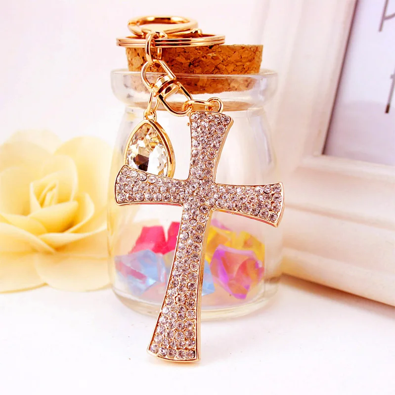 Брелок в виде креста брелок со стразами|keychain keyring|cross keychainpurse charms |