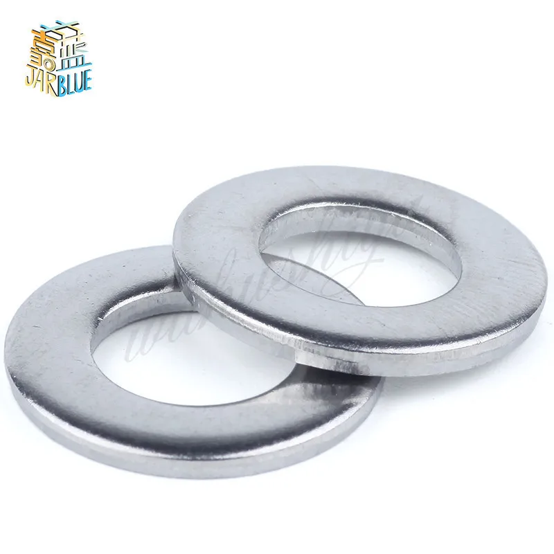

100pcs M1.6 M2 M2.5 M3 M3.5 M4 M5 M6 M8 304 Stainless Steel Flat Washer Plain Washer Flat gasket