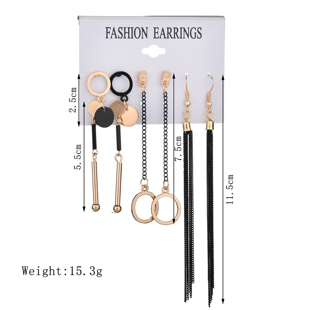 MissCyCy модные круглые серьги-гвоздики для женщин черный цвет металлические