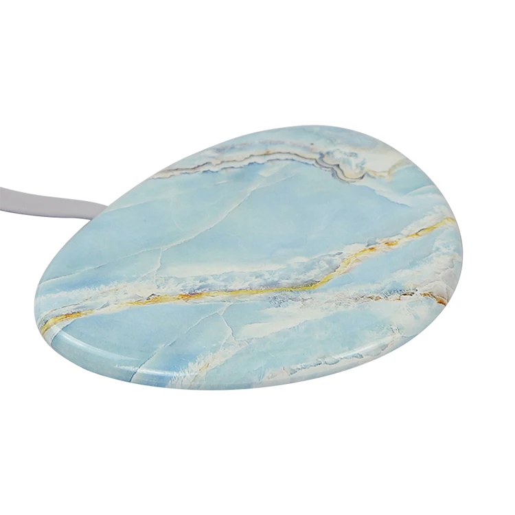 Sky marble Lewoer Qi Беспроводное зарядное устройство для iPhone Xs Max X 8 10 Вт быстрая Беспроводная зарядная панель для samsung S10 S9 Xiaomi mi 9 mi X 3 - Цвет: Sky marble