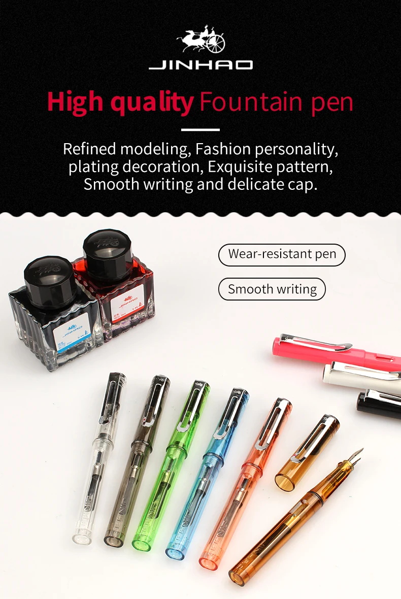 Jinhao 599a авторучка чернильная ручка Pluma Stylo Plume Vulpen Stilografica канцелярский подарок для студента ручки Дополнительно каллиграфия ручка