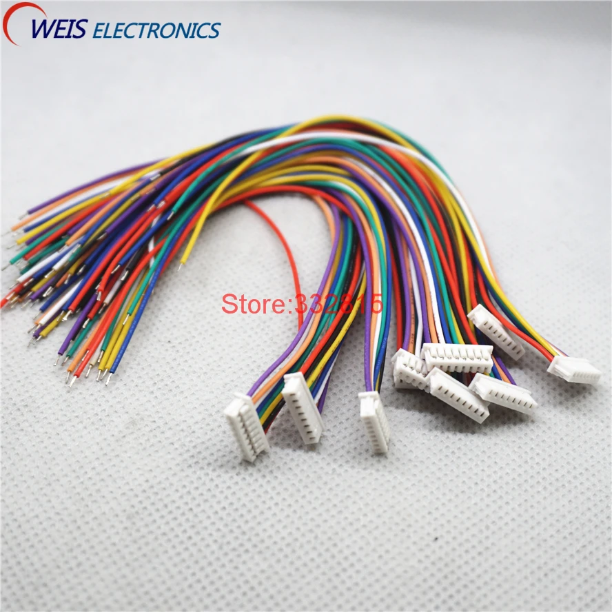 10 шт. одиночный конец SH шаг 1,25 мм 15 см 28AWG(0,36 см) микро провод к плате разъем 2P 3P 4P 5P 6P 7P 8P