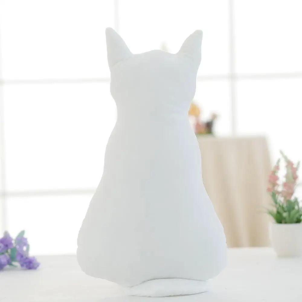 White Кошка плюшевые подушки для дивана подушки детские задняя тень кошка подушка на стул дети игрушечные лошадки подарок домашний декор kussens woondecoratie - Цвет: White