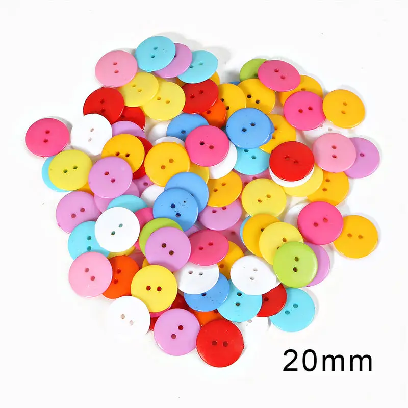 20x2.5mm 50pcs 6/9/10/11/12/15/20 мм для пришивания пуговиц Пластик одежда инструменты 2 круглые отверстия Форма случайный Цвета DIY аксессуары для одежды - Цвет: 20x2.5mm 50pcs