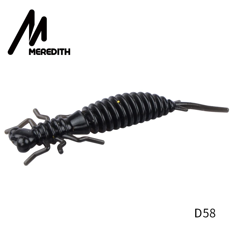 D58 MEREDITH 85 мм, 4 шт., мягкие приманки для рыбалки, искусственные рыболовные червь, личинка, силиконовые приманки для ловли щуки, гольян, пластиковые приманки - Цвет: D58