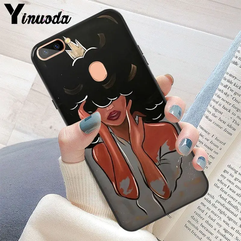 Yinuoda меланин поппин черный для девочек capas ТПУ Мягкий силиконовый чехол телефона