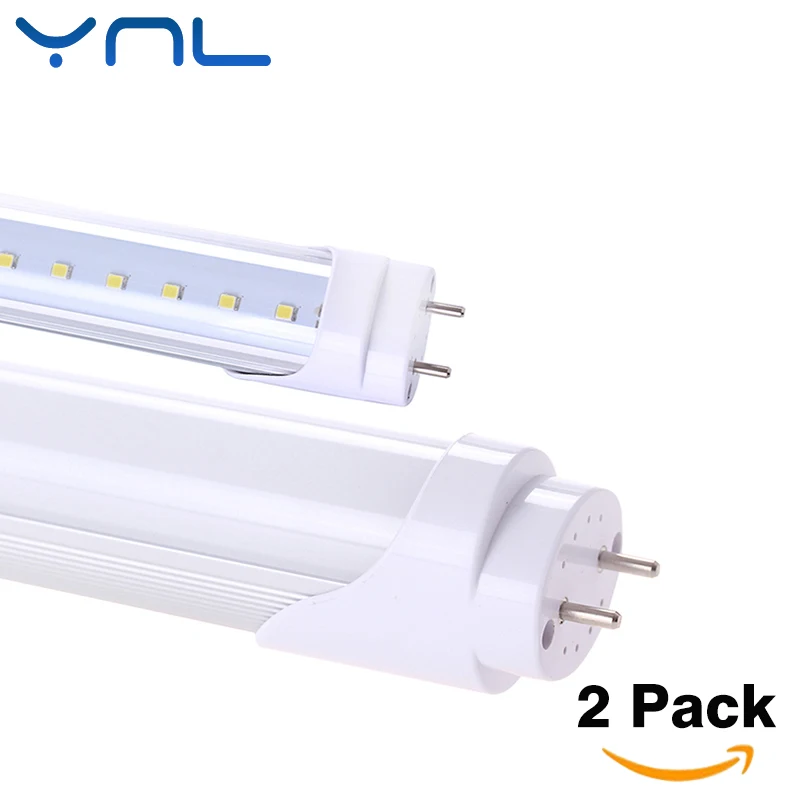 2 шт. светодиодные трубки 10 Вт T8 600 мм 2835 SMD AC220V холодный белый Интегрированный свет