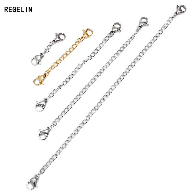 REGELIN Новинка 5 шт./лот ожерелье из нержавеющей стали удлинительная цепочка с