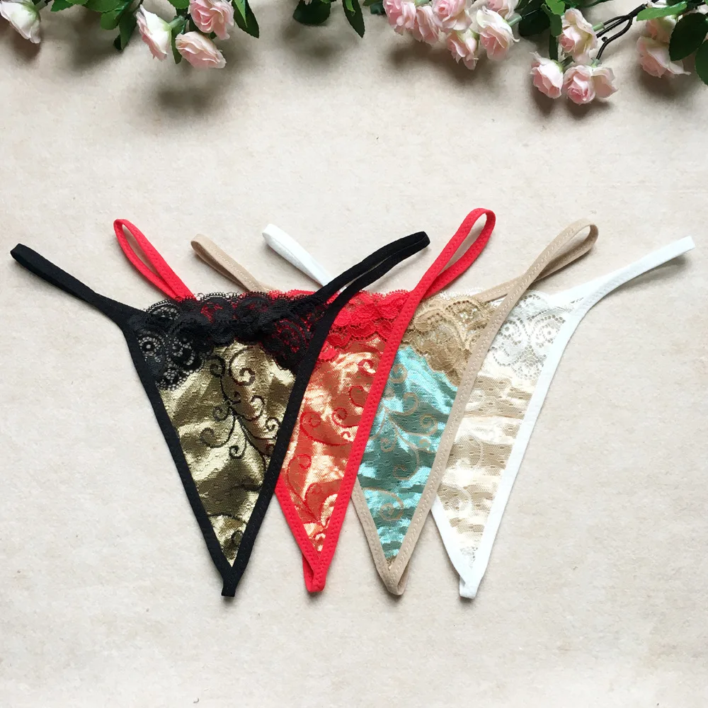 Сексуальное женское белье Кружево цветочный Вышивка G строки для Для женщин