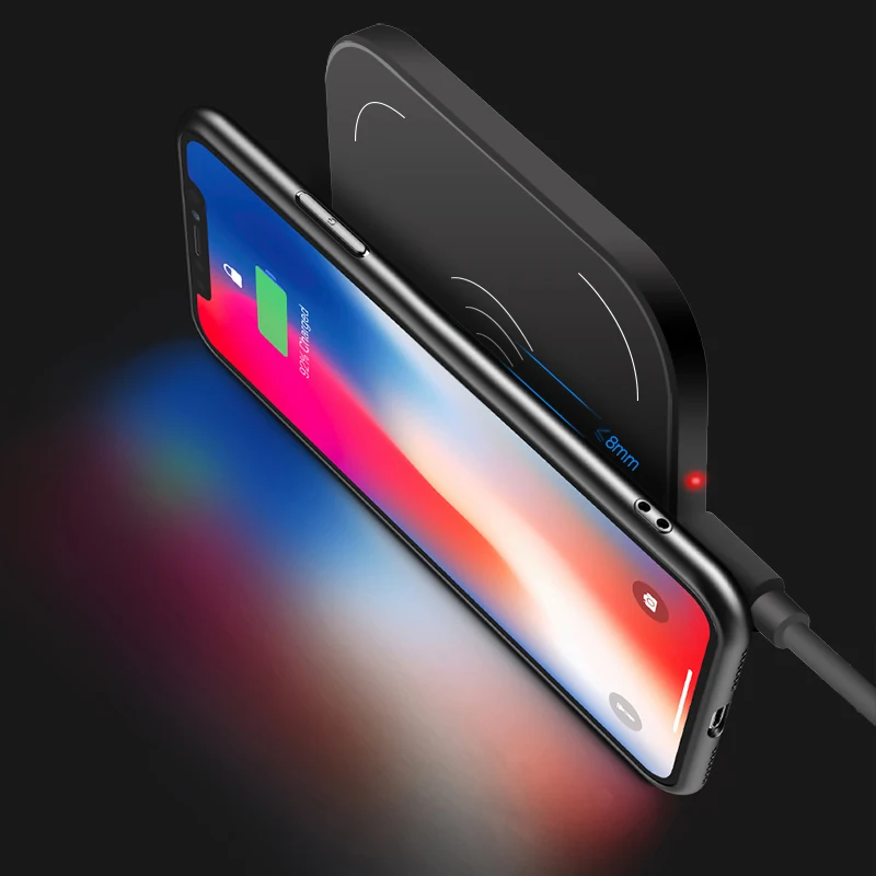 CinkeyPro Wireless Charger Charging Pad for iPhone 8 10 X Samsung S7 S8 5V/1A Adapter Charge Mobile Phone QI Device Universal | Мобильные