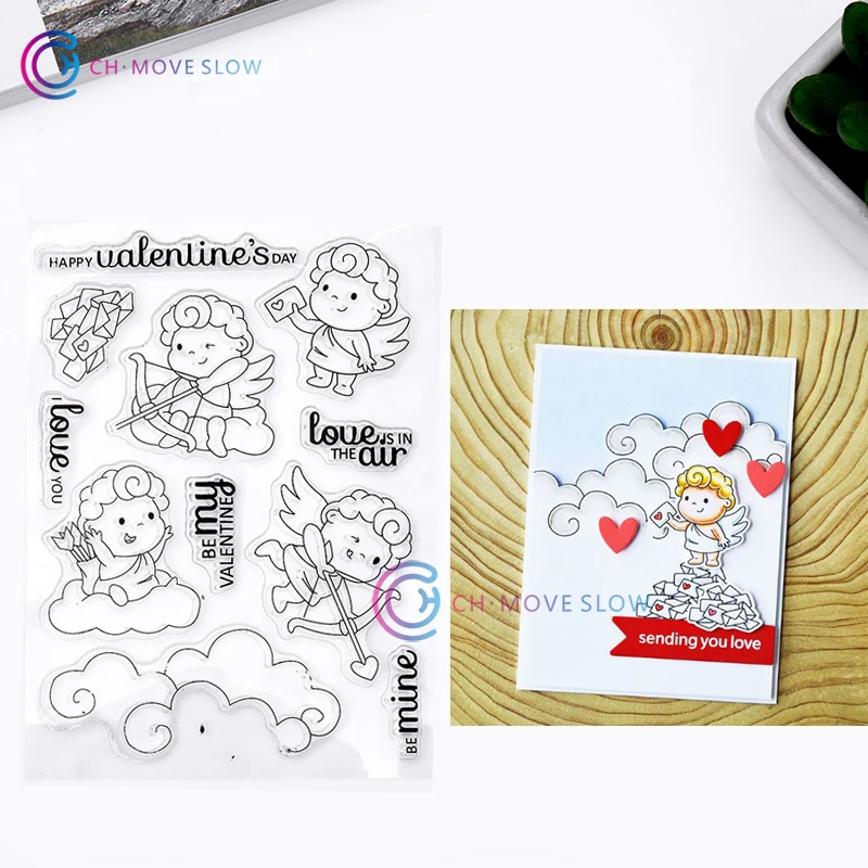 CH angel прозрачный чистый силикон штамп/печать для DIY скрапбукинга/фотоальбом декоративный прозрачный наборы штампов