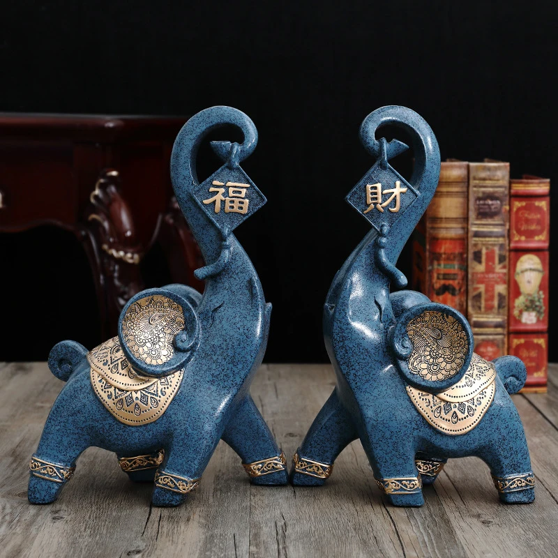 1 Набор креативные Счастливые слоны фэн шуй полимерные миниатюры Милая статуэтка