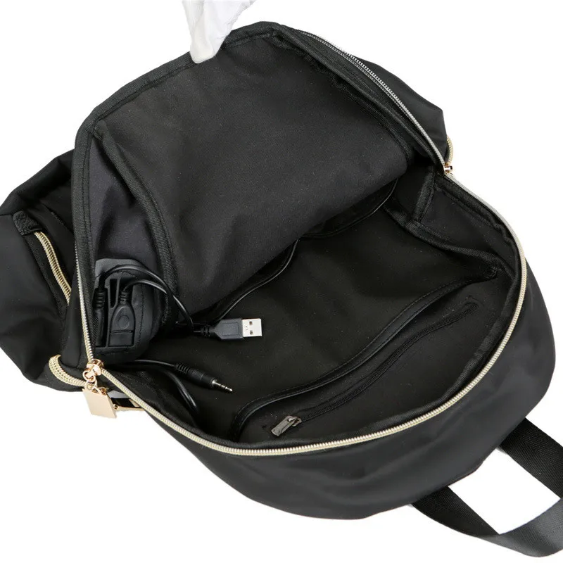2019 Casual USB Charging Backpack Women Black Waterproof School Bags for Teenage Girls High Quality Fashion Travel Tote | Багаж и сумки