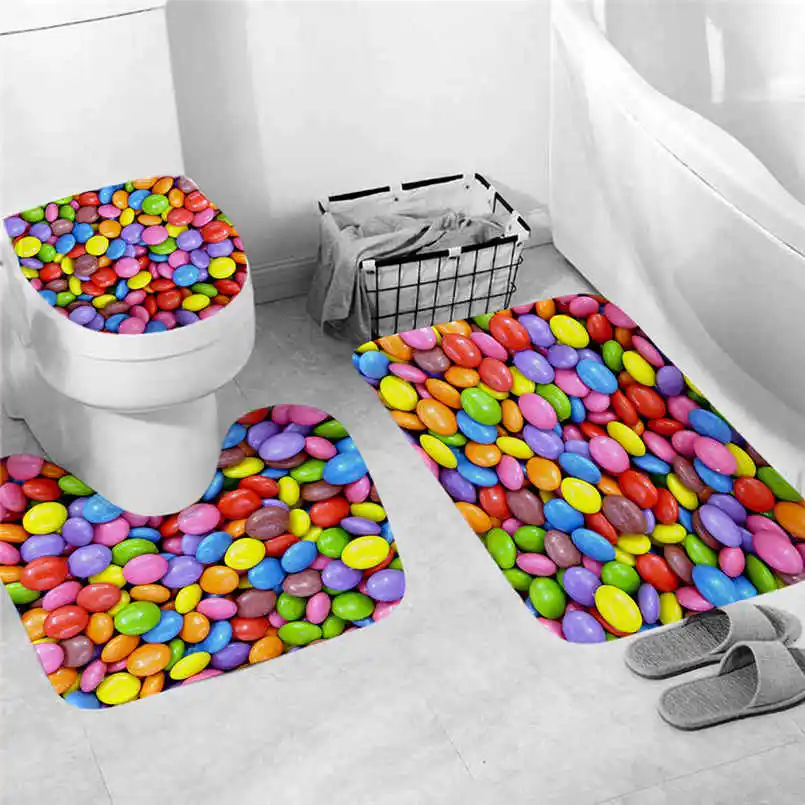 Нескользящий коврик для ванной 3 шт. кухонные коврики комнаты коралловые