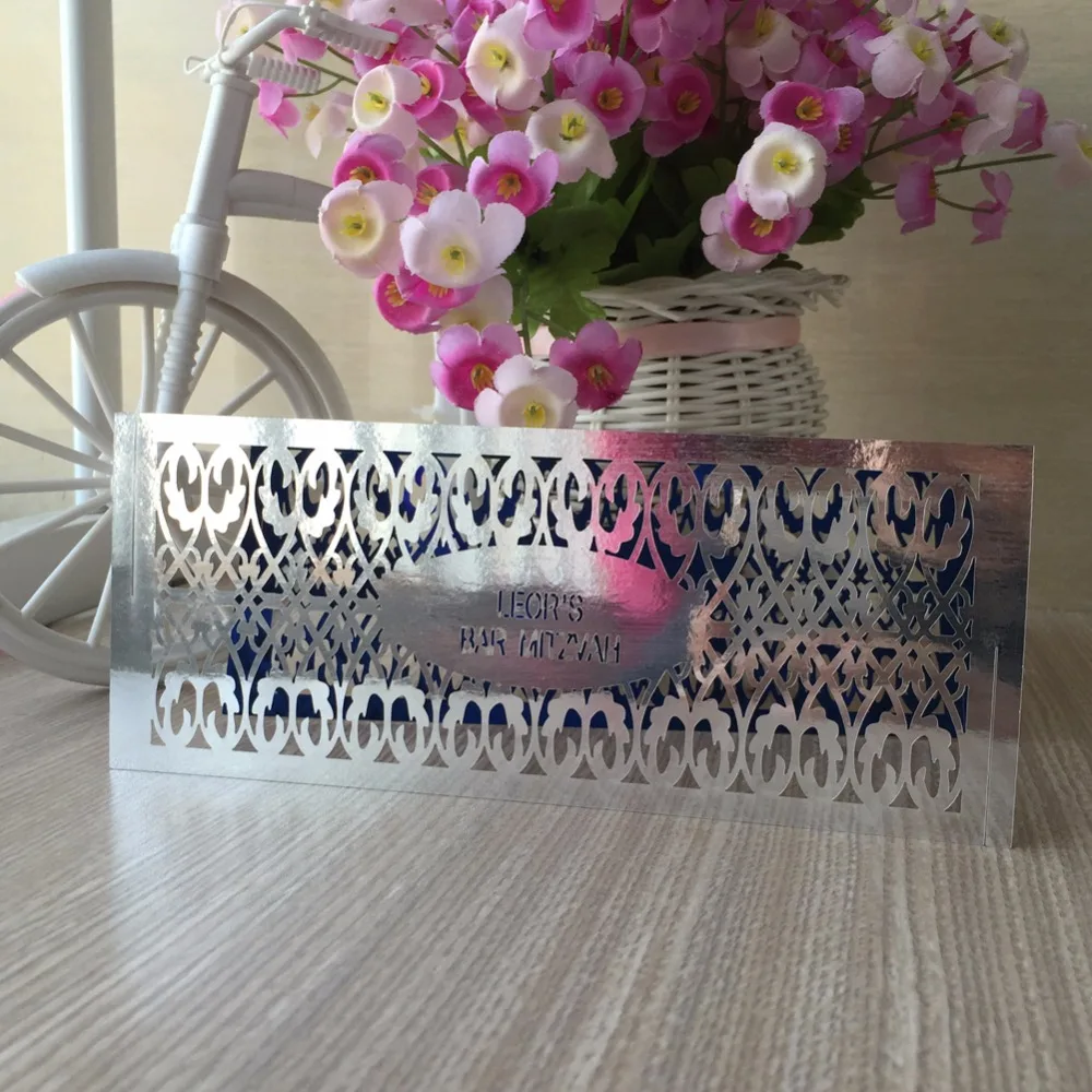 100 шт. Металлические Синие кольца для салфеток с лазерной резкой | Дом и сад