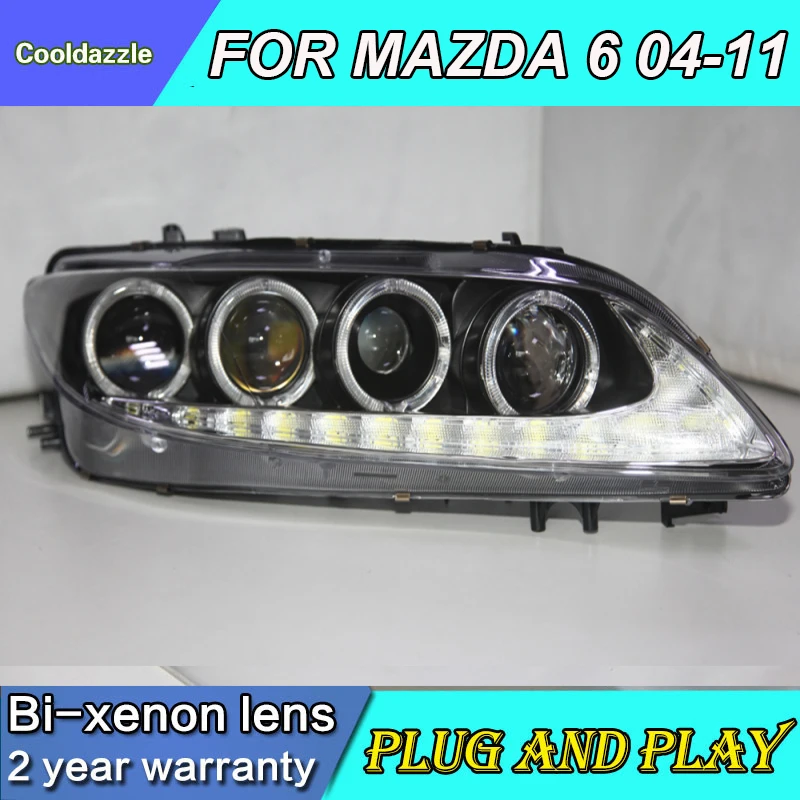 Для Mazda 6 светодиодный фар фары для автомобиля 2003 2004 2005 2006 2007 2008 2009 2010 2011 год с