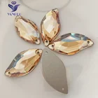 Стразы для одежды YANRUO 3254, с плоской спинкой, с листьями и кристаллами