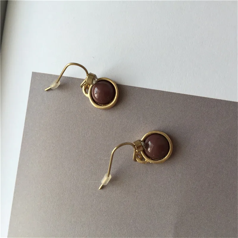 LBS минималистичные геометрические купольные серьги для женщин модные ювелирные