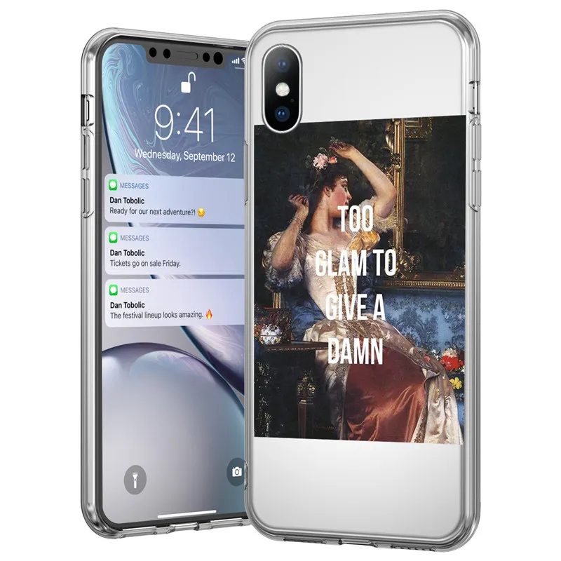 6434 Чехол для телефона Ottwn с забавными рисунками для iPhone 11X7 8 6 6S Plus XR XS 11 Pro Max 5 5S SE с абстрактными буквами, прозрачный мягкий чехол из ТПУ - Цвет: 6434