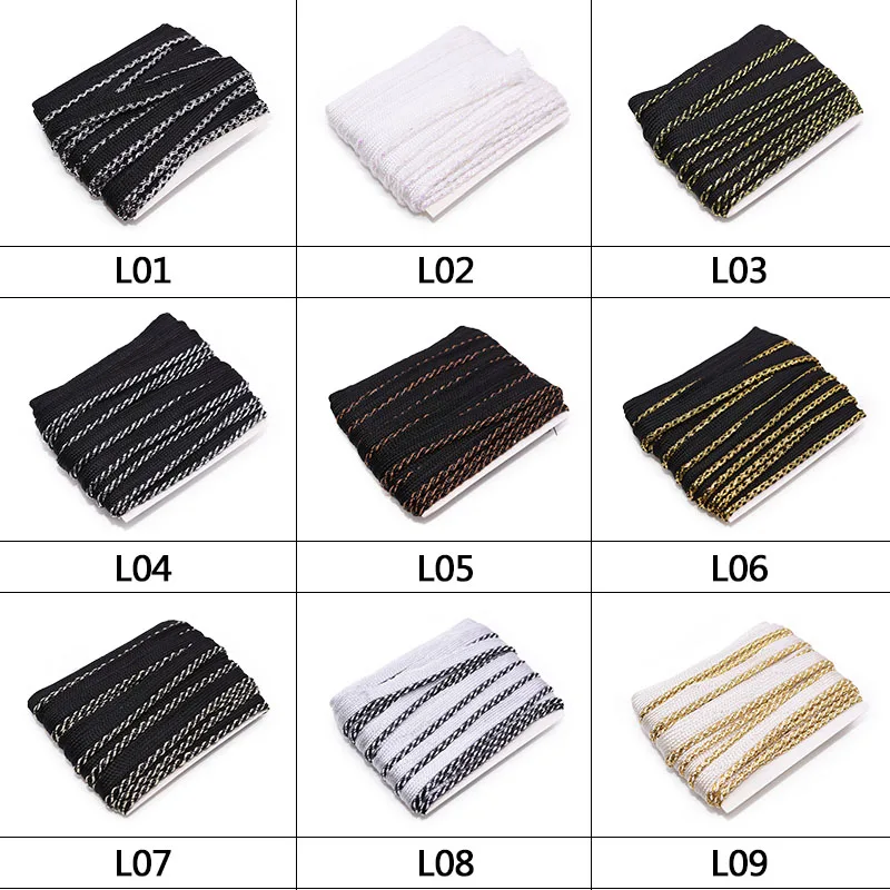 5M Trimming Lace Ribbon Fabric DIY Sewing Accessories Wedding Decoration Craft Gold Silver Weaved Home Supplies | Дом и сад