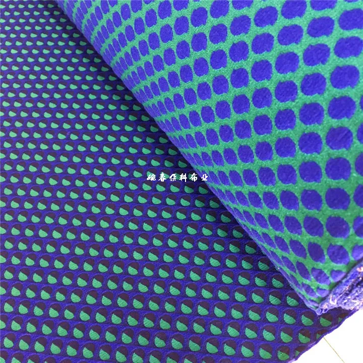 

free ship 100% viscose jacquard fabric blue and wine background with spot price for 1 meter