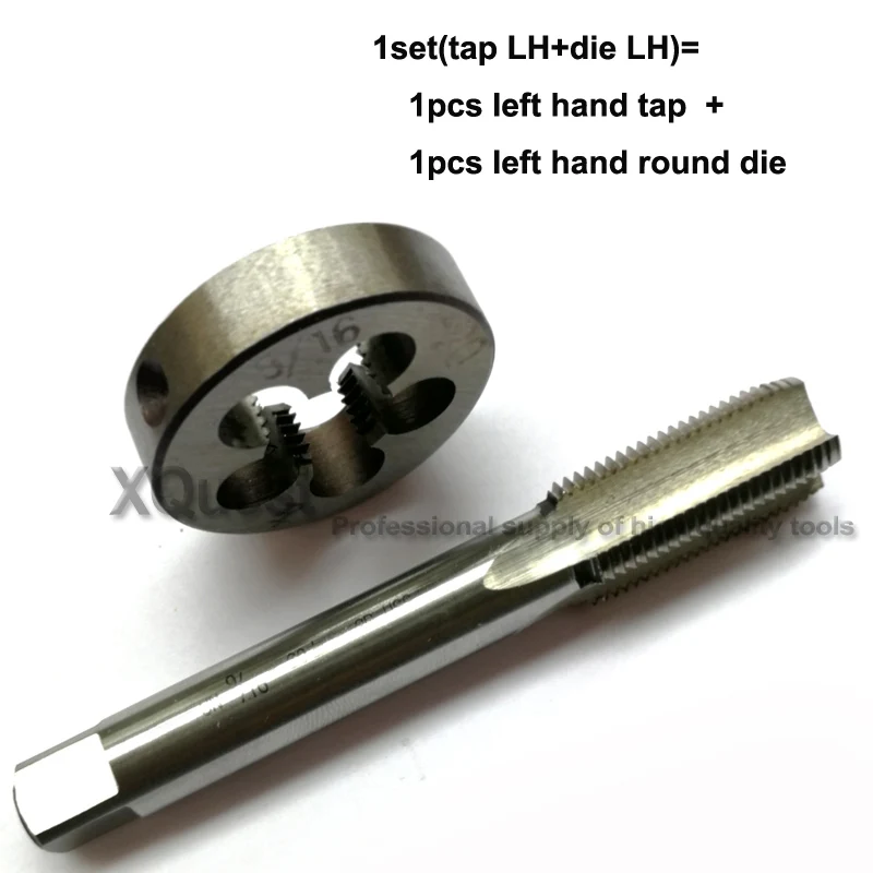 1set LH tap and die 1 комплект из 2 предметов UN 9/16-20 левосторонний кран и правый кран 9/16 унифицированная резьба машинная заглушка круглая штамп для ремонта велосипеда - Цвет: 1set LH tap and die