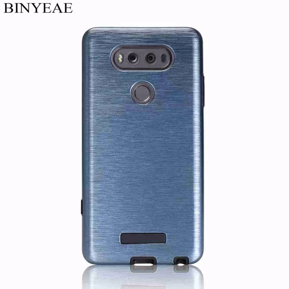 BINYEAE Мешок Мобильного Телефона Для LG G5 K5 K8 K10 K210 V20 Х Power Metal Кисть ПК + ТПУ Мягкий