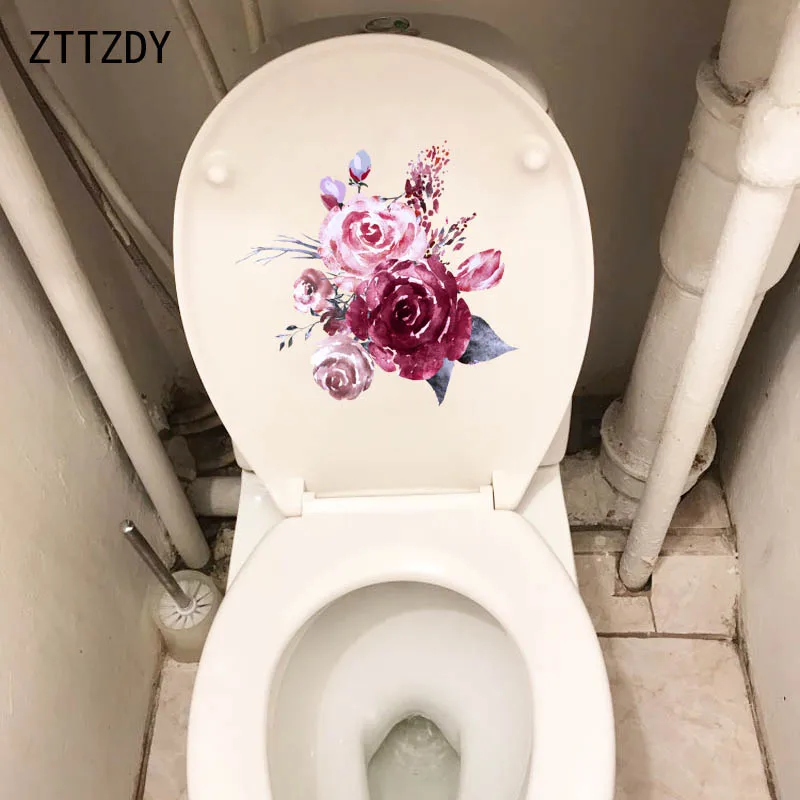 ZTTZDY 21 1*19 7 см ручная роспись Акварельная Роза Наклейка на стену для спальни