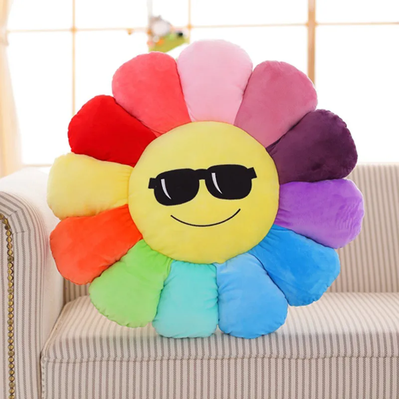Плюшевые куклы 7 цветов подушка в виде подсолнечника 1 шт. | Дом и сад