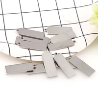 1835mm charming stainless steel rectangle diy pendant for bracelet necklace jewelry findings