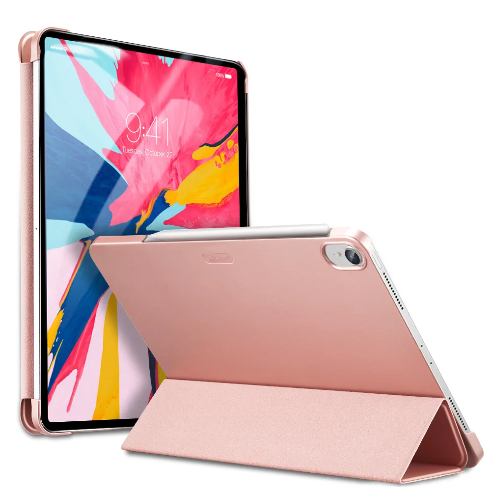 ESR Чехол для iPad Pro 11 крышка отделения для резинового масла искусственная кожа ультра тонкий светильник вес умный чехол прорезиненный чехол для iPad