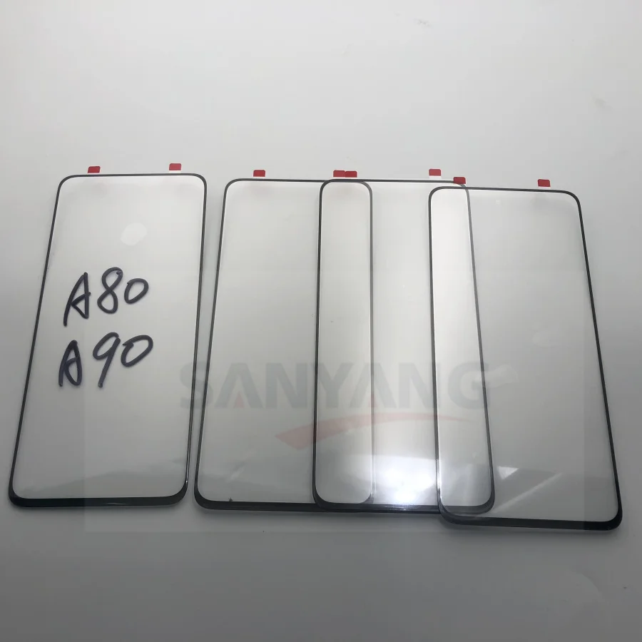 10 шт. внешнее стекло для Samsung Galaxy A80 A90 A905 A805F ЖК Сенсорная панель Переднее Внешний
