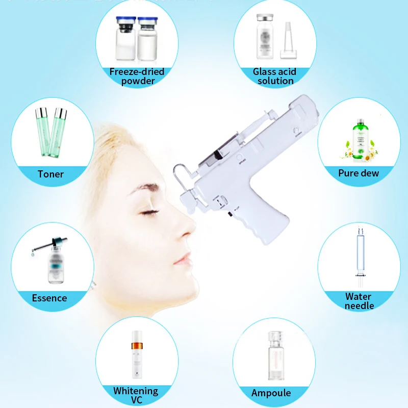 

No Needles Device Injector Tightening Skin Care Tool Vanadium Titanium Injection Gun Facial skin Rejuvenation
