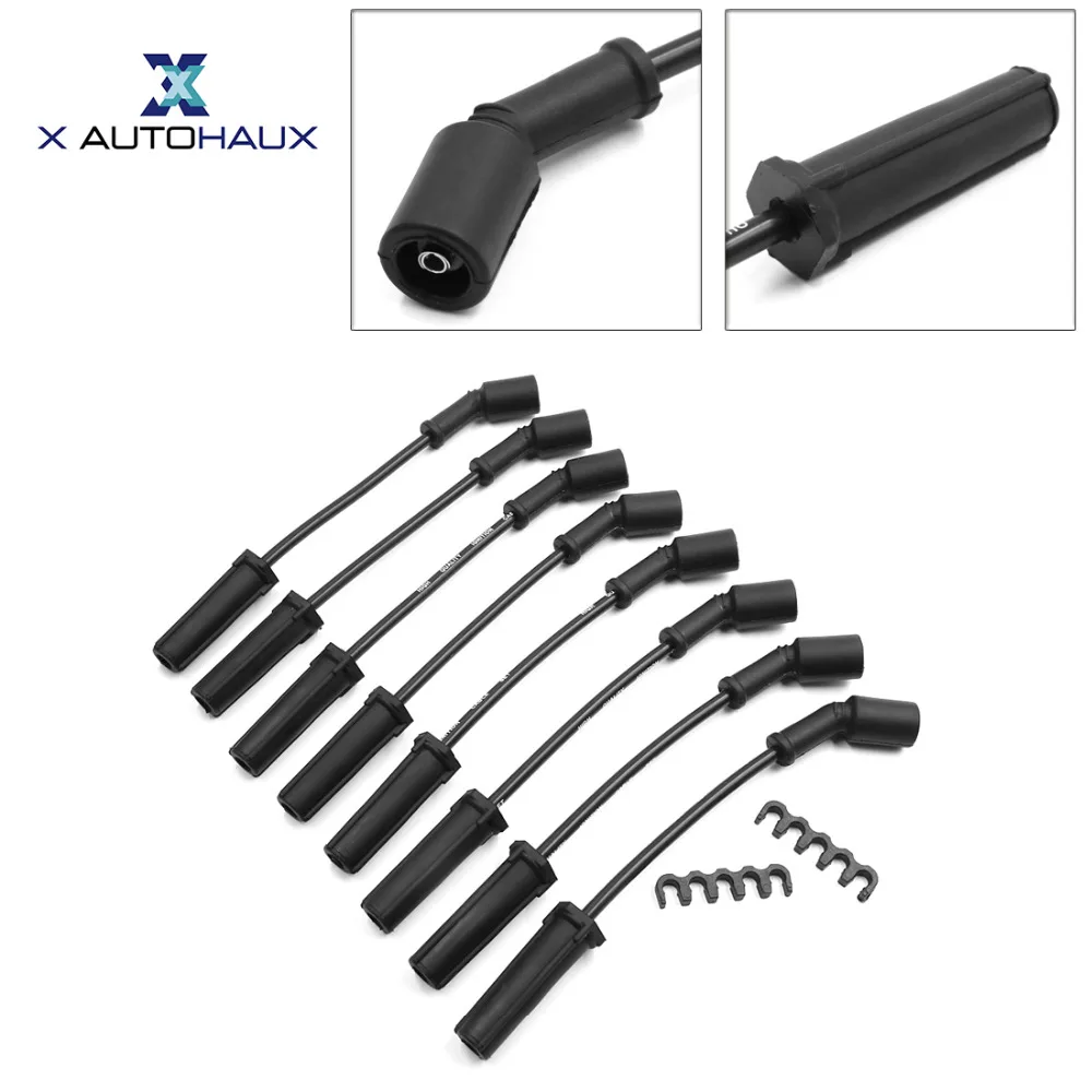X AUTOHAUX 8 шт. автомобильная свеча зажигания провод для Buick Cadillac Chevrolet GMC Hummer Pontiac Saab fit