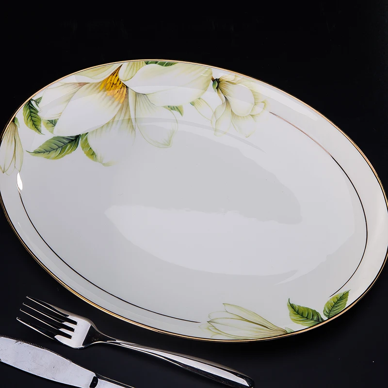 Бесплатная доставка Цзиндэчжэнь керамика 58 голова столовая посуда из китайского