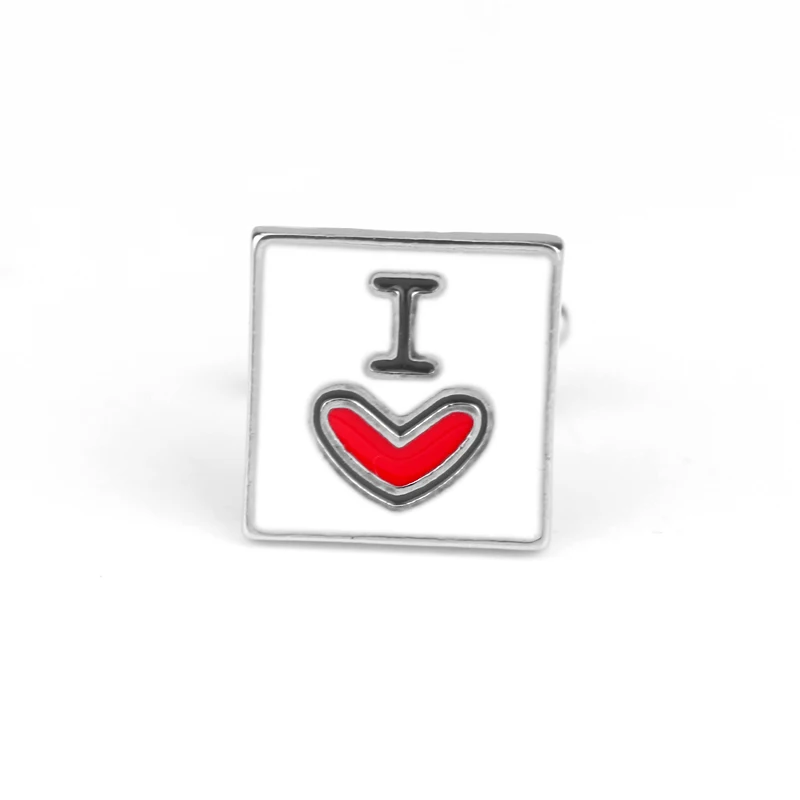 Новинка запонки MQCHUN с надписью I Love You Heart Happy для парня мужа мужские романтические