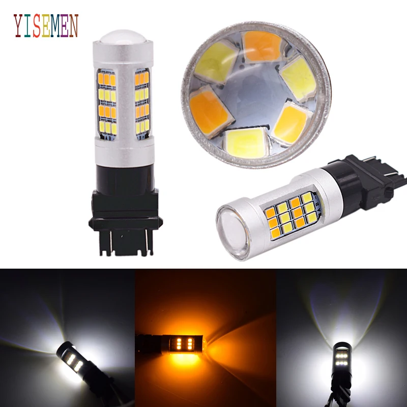 2 шт. T25 3157 7443 светодиодный указатель поворота горки 42smd 2835 Светодиодные