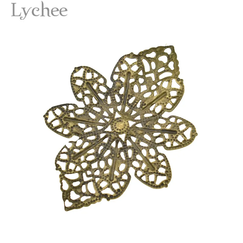 Lychee 20 шт металлические филигранные цветы с полым бантом скрапбукинг украшения DIY альбом украшения принадлежности