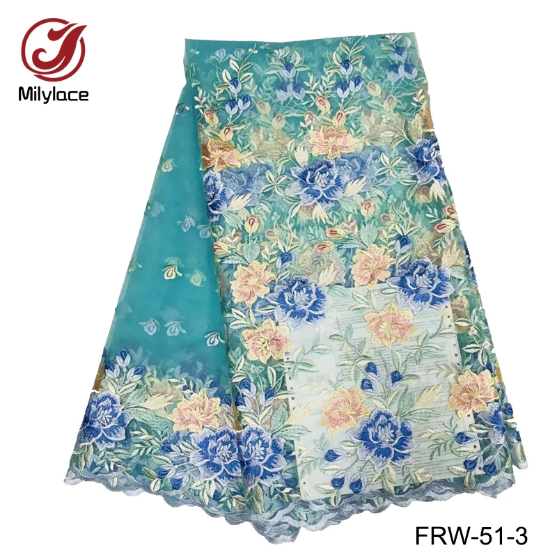 Тюль кружевной ткани цветы дизайн африканско-французский материал 5 ярдов в